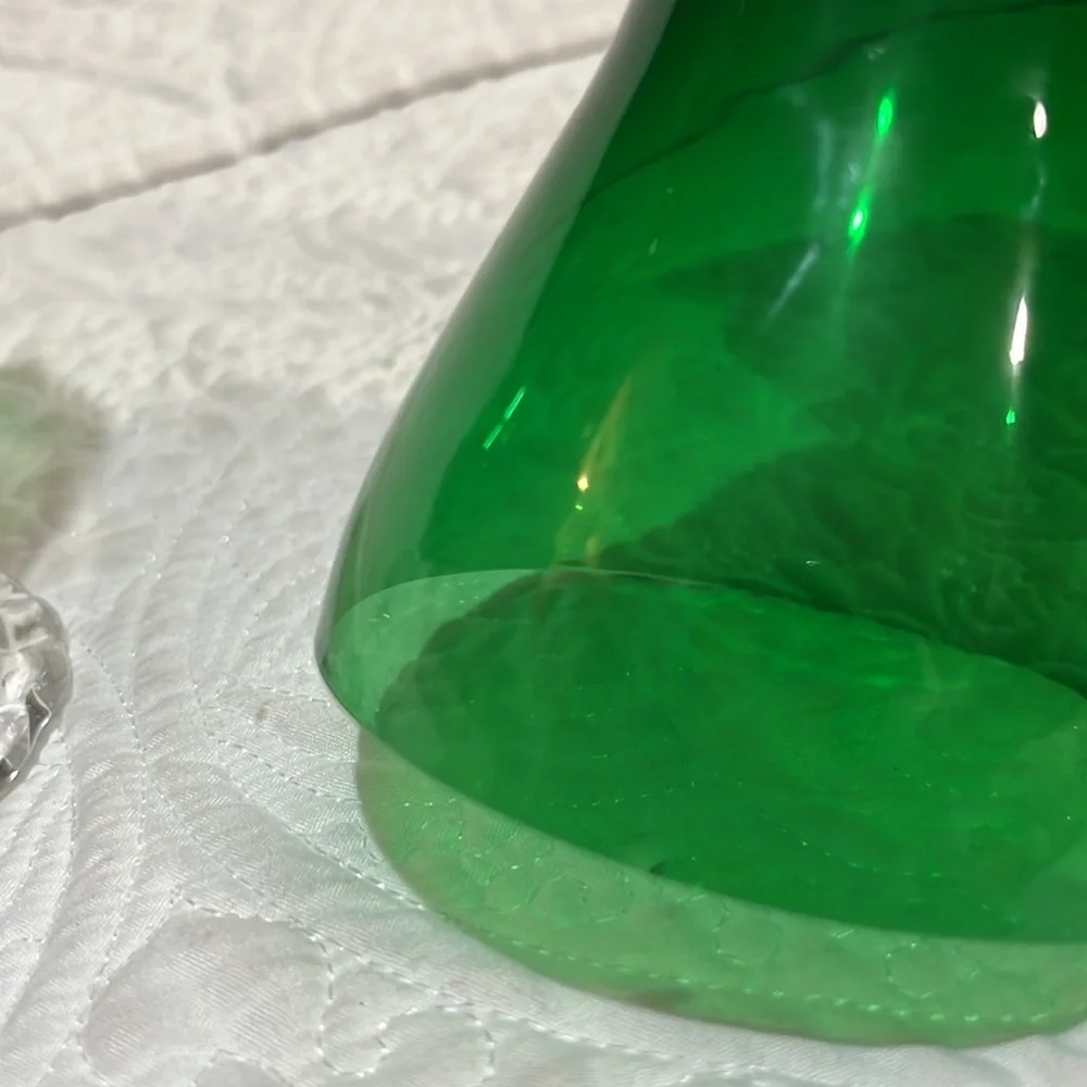 Fostoria Colonial Dame green‎ glasses, set of 8